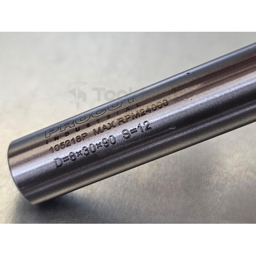 Фреза прямая пазовая с врезным зубом Z=2+1 D8xI30xL90 S=12 PROCUT 105218P