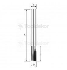 Фреза алмазная прямая D=10x20x80 S=12 Z2 Rotis 110.102008ST