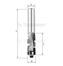 Фреза прямая алмазная Z1+1 (ниж. подшипник) D=12.7x25x70 S=12 Rotis 110.122512BB