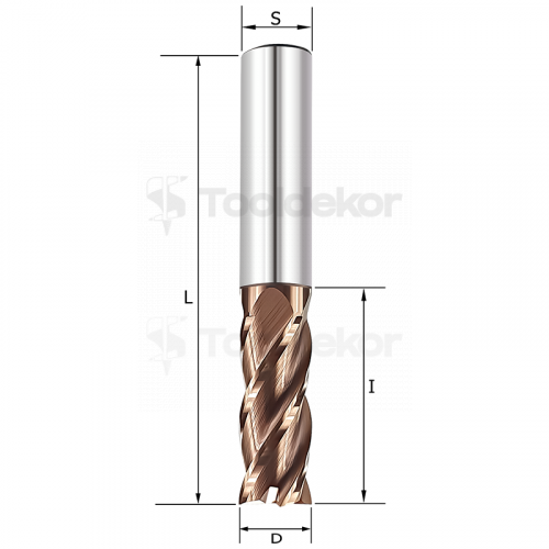 Фреза спиральная по стали Z4 D=6X18X50 Rotis 143.0618001SL
