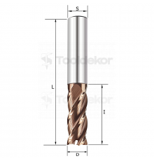 Фреза спиральная по стали Z4 D=12X36X83 Rotis 143.1236001SL