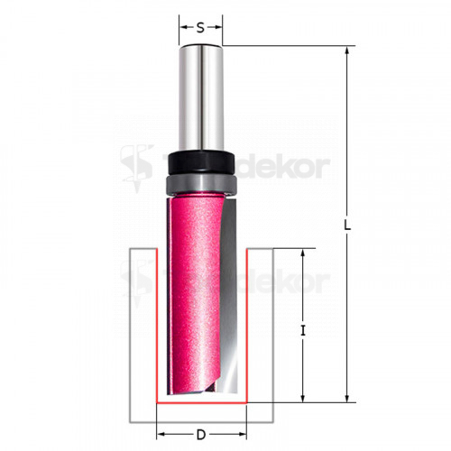 Фреза обгонная MICRO (верхний подшипник) D=5x12x54,5 S=6 PROCUT 152622M