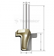 Фреза скругление удлинённая R=2.38 D=19x14.5x47 S=8 ARDEN 180209-2