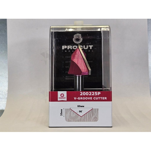 Фреза профильная для фасадов D60xI35xL80 V=90° S=12 PROCUT 200225P