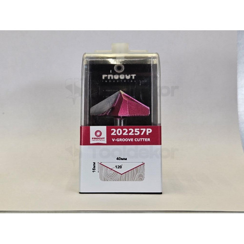 Фреза профильная для фасадов D40xI16xL48 V=120° S=8 PROCUT 202257P