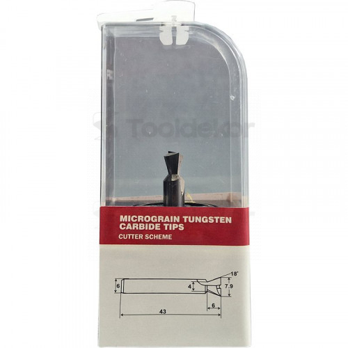 Фреза ласточкин хвост монолитная 18° Z=2 D=7.94x6.34x44 (HSS) S=6 PROCUT 206610AP