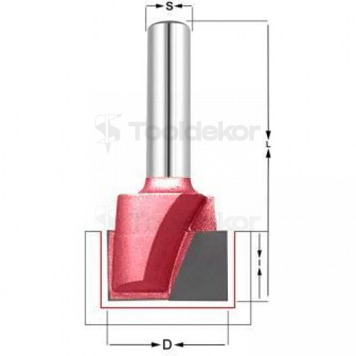 Фреза для выравнивания поверхностей Z=2 D22xI20xL50 S=12 PROCUT 214221P