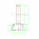 Фреза ручка алмазная PCD R1=1 R2=6 D=40x19.5x74.5 S=12 Rotis 555402.01