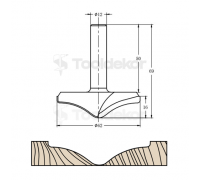 Фреза алмазная филёночная TD-062 D=62x16x69 S=12 Rotis 626212.01