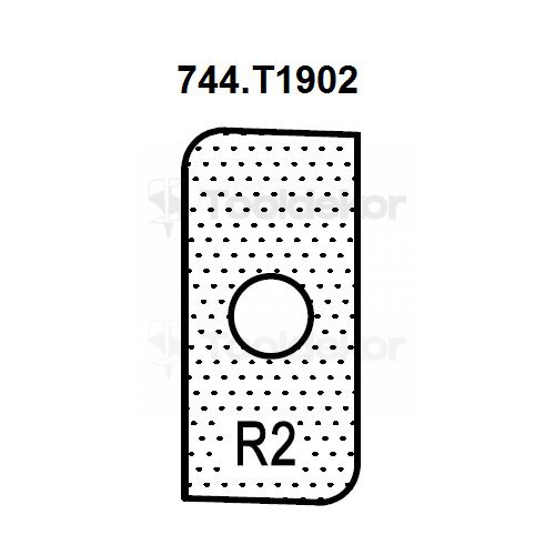 Нож внешний радиус R2 (T19202) для 1472516512 Rotis 744.T19202