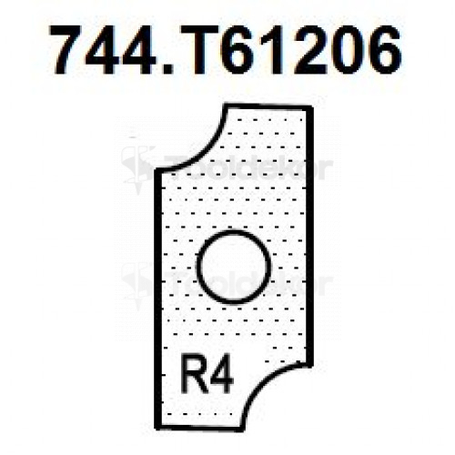 Нож внутренний радиус R4 (T61206) для 1472516512 Rotis 744.T61206