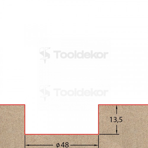 Фреза для выравнивания дна D=48x13x58 S=12 GREENCUT BX11123