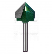 Фреза пазовая галтельная (V-образная) D=22xH16xL54 V=90 S=6 GREENCUT BX11283