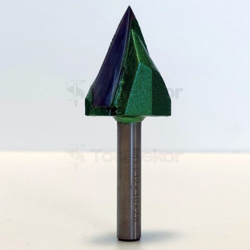 Фреза пазовая галтельная (V-образная) D=32xH30xL73 V=60 S=8 GREENCUT BX11289