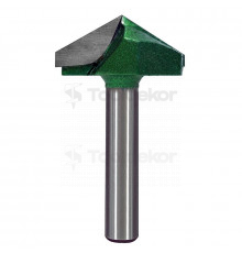 Фреза пазовая галтельная (V-образная) D=32xH12xL55 V=120 S=8 GREENCUT BX11293