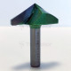 Фреза пазовая галтельная (V-образная) D=40xH16xL48 V=120 S=8 GREENCUT BX11305