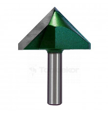 Фреза пазовая галтельная (V-образная) D=60xH35xL80 V=90 S=12 GREENCUT BX11307