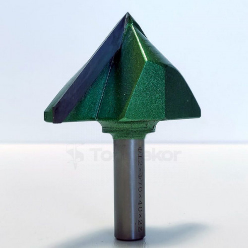 Фреза пазовая галтельная (V-образная) D=70xH40xL85 V=90 S=12 GREENCUT BX11308