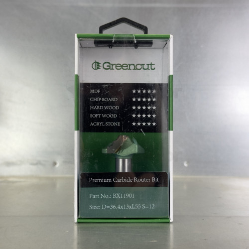 Фреза профильная для фасадов D=36x10x50 S=12 GREENCUT BX11901