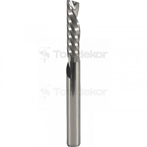 Фреза спиральная Z1 D=4x17x45 S=4 для ЧПУ (нижний рез) по древесине Greencut GX4188