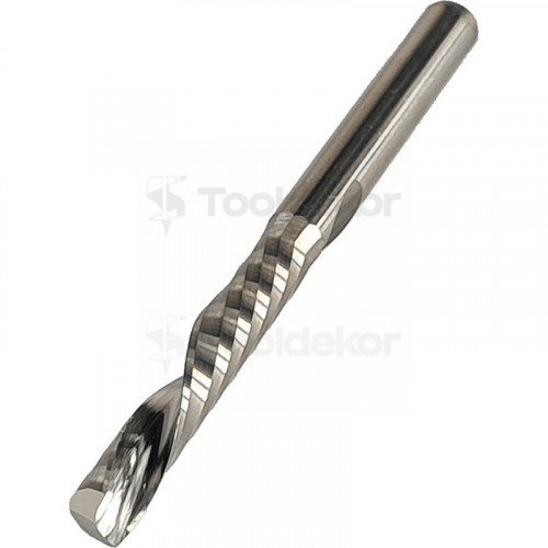 Фреза спиральная Z1 D=4x22x45 S=4 для ЧПУ (нижний рез) по древесине Greencut GX4189