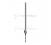 Фреза спиральная Z2 D=2,5x12x38 S=3,175 (верхний рез) по древесине, фанере Tideway LC19125238